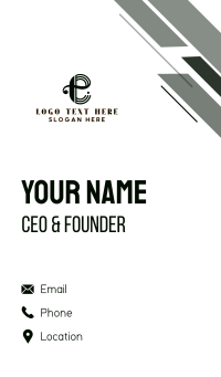 Creative Agency Brand Letter E Business Card Design