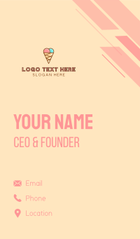 Sweet Ice Cream Cone  Business Card Design