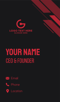 Red Letter G Timer Business Card Design