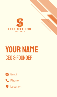 Orange Frog Letter S Business Card Design