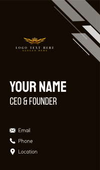 Luxury Wings Crown Business Card Design