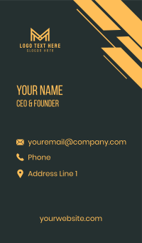 Golden Letter M Business Card | BrandCrowd Business Card Maker