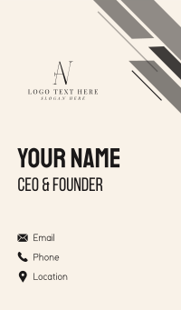 Elegant Letter A & V Business Card Design