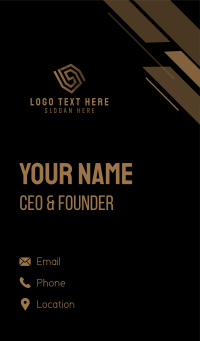 Brown Maze Letter S Business Card Design