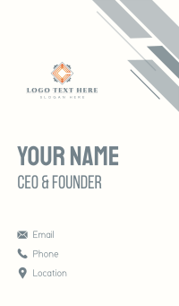 Modern Geometric Letter C Business Card Design