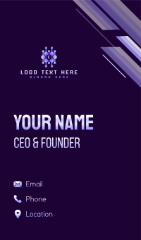 Tech Connection Hexagon Business Card Design