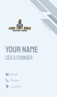 Knight Character Gaming Mascot  Business Card Design