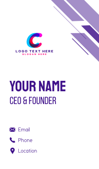 Creative Business Brand Letter C Business Card Design