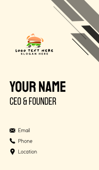 Hamburger Snack Food Delivery Business Card Design