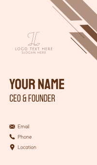 Startup Cursive Letter L Business Card Design