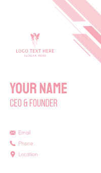 Fairy Woman Wings Business Card Design