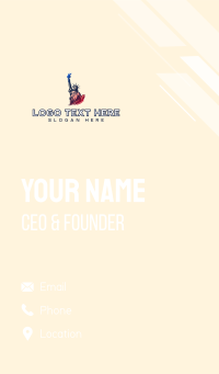 Torch Liberty Statue  Business Card Design