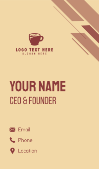 Coffee Cup Clock  Business Card Design