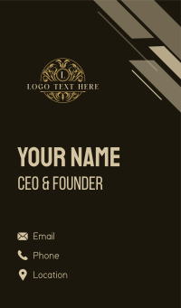 Elegant Luxury Ornament Business Card Design