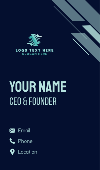 Tech Waves Cyberspace Business Card Design