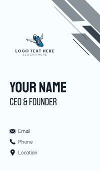 Flying Rubber Shoe Business Card Design