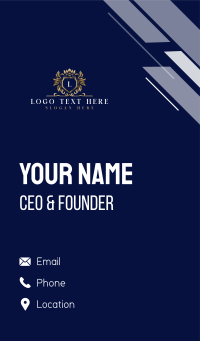 Luxury Crown Shield Business Card Design