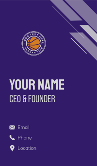 Basketball Sports Varsity Business Card Design