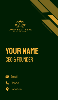 Luxury Feather Crown Business Card Design