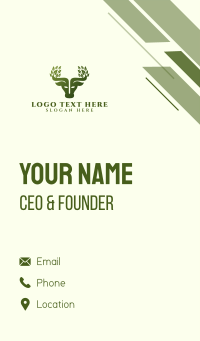 Natural Bull Leaf Business Card Design