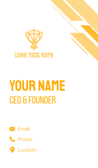 Yellow  Chalice Business Card Design