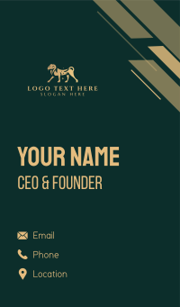 Elegant Gold Lion Business Card Design