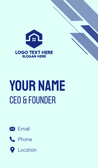 Blue Hexagon House Business Card Design