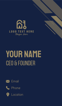 Lock and Key House Business Card Design