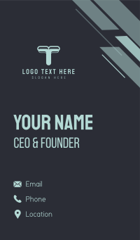 Tech Agency Letter T Business Card Design