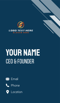 Energy Thunder Lightning Business Card Design
