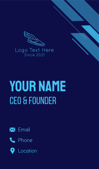 Winged Slip-On Sneaker  Business Card Design