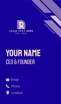 Movie Cinema Letter R  Business Card Design