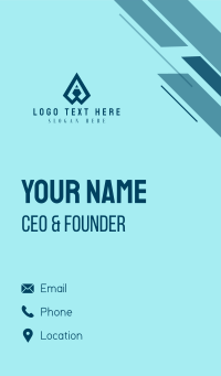 Triangle Company Letter A  Business Card Design