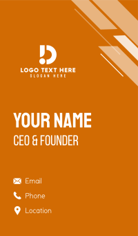 White Digital Letter D Business Card Design
