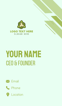 Green Leaf Recycling Business Card Design