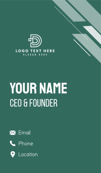 Corporate Letter D Business Card Design