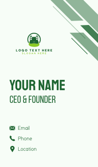 Green Toad Frog Business Card Design