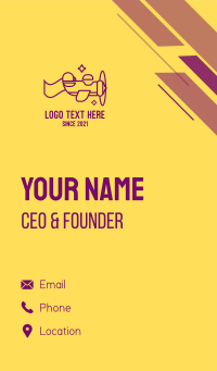 Purple Airplane  Business Card Design