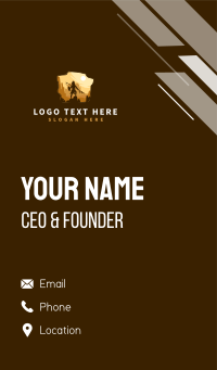 Native American Warrior Business Card Design