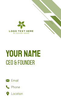 Sustainable Nature Leaf Business Card Design