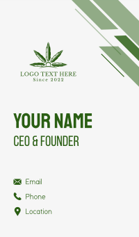 Natural Marijuana Plantation Business Card Design