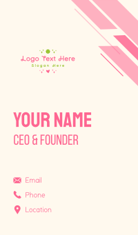 Feminine Smiley Heart Business Card Design