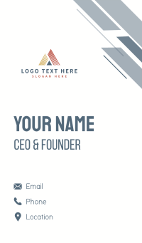 Triangle Company Letter A Business Card Design