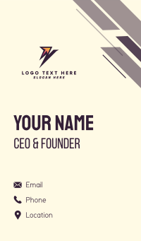 Electric Voltage Arrow Business Card Design