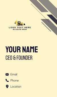 Backhoe Loader Construction Heavy Equipment Business Card Design