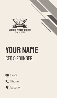 Hipster Vape Banner Business Card Design