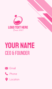 Pink Perfume Bottle Business Card Design