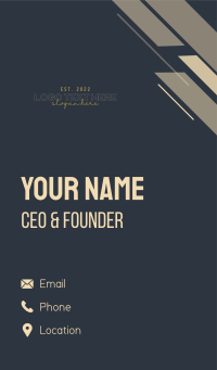 Gold Elegant Signature Wordmark Business Card Design