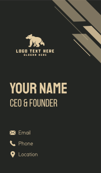 Wildlife Bear Animal Business Card Design