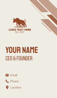 Brown Bison Animal Business Card Design